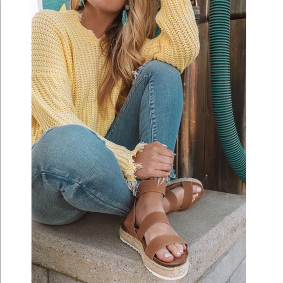 ASHLEY espadrille sandals camel - Picture 2 of 8